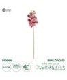 GloboStar® Artificial Garden  PINK ORCHID  BRANCH 21412 Τεχνητό Διακοσμητικό Κλαδί Ροζ Ορχιδέα Y70cm